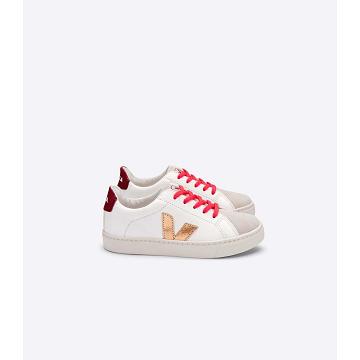 Αθλητικά Παπούτσια παιδικα Veja ESPLAR LEATHER Gold/Red/White | GR 810OKI